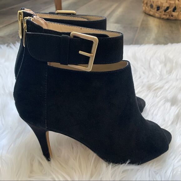 Adrienne Vittadini AV-Gail Stiletto Ankle Boots Black Heeled Booties Size 8 - Picture 4 of 8